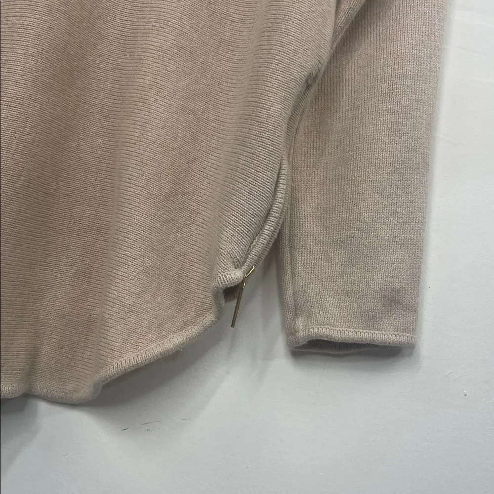 Michael Kors Beige Tight knit Boatneck 3/4 sleeve Sweater size Large
